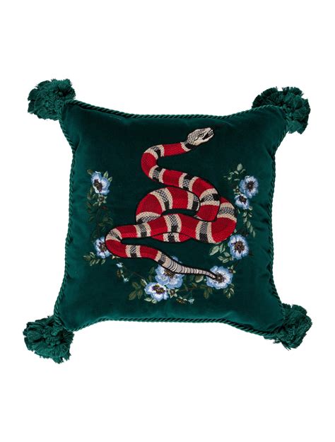 gucci home snake pillow|Gucci pillows for sale.